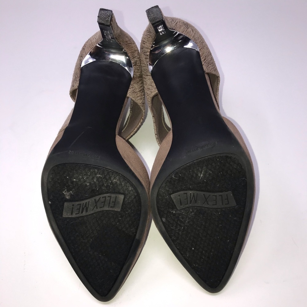 Revolution High Heels – Almond Toe, Faux Leather – Dark Tan – Size 6.5 - Picture 10 of 12